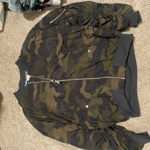 Pink brand camo bomber jacket